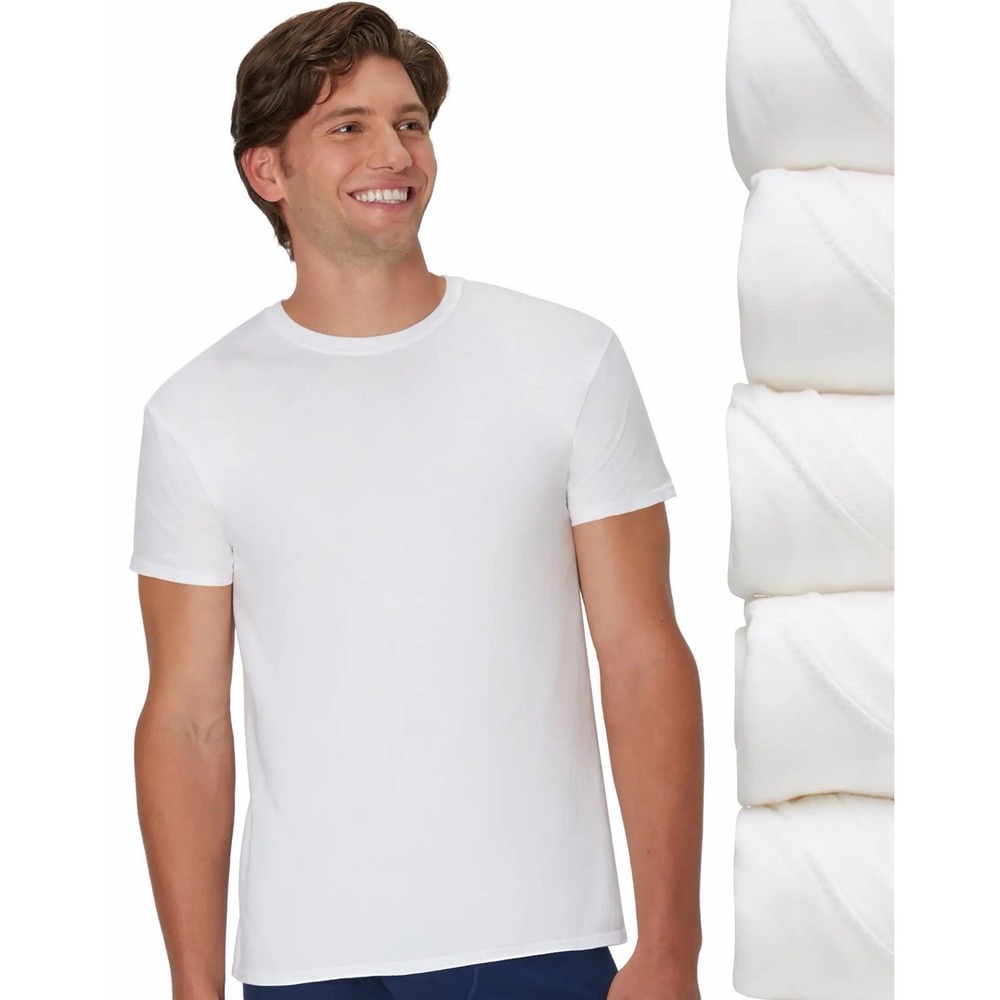 Hanes Ultimate 6 Pack Men's Undershirts Pack T shirts SIZE L NWT
